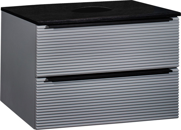 Изображение товара Тумба под умывальник Runo Орлеан 70 (подвесная, серый/черный)