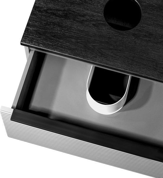 Изображение товара Тумба под умывальник Runo Орлеан 70 (подвесная, серый/черный)