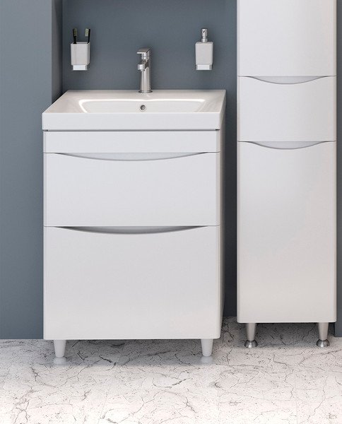 Изображение товара Тумба под умывальник Runo Афина 60 (напольная, белый)