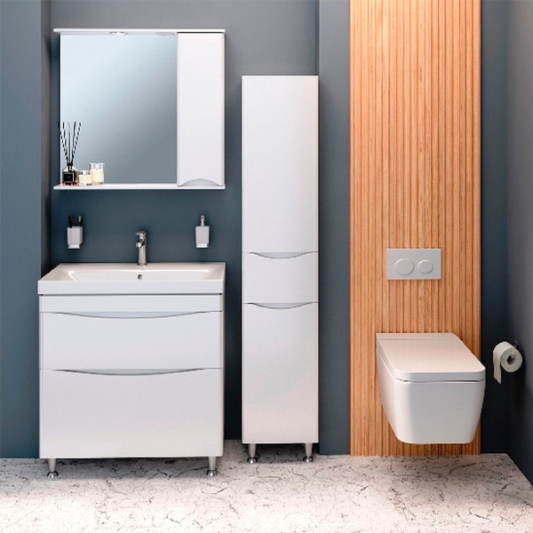 Изображение товара Тумба под умывальник Runo Афина 80 (напольная, белый)