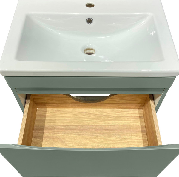 Изображение товара Тумба под умывальник Runo Афина 60 (подвесная, цемент)