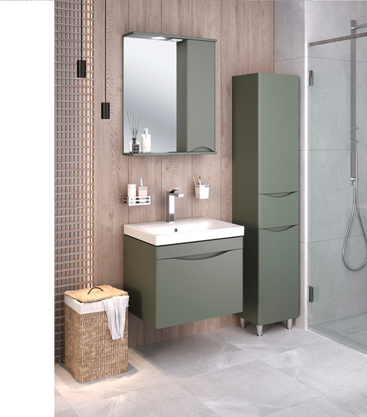 Изображение товара Тумба под умывальник Runo Афина 60 (подвесная, цемент)