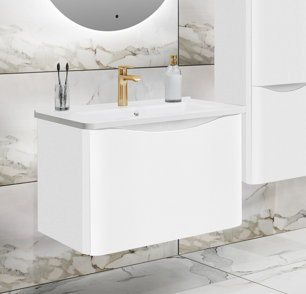 Изображение товара Тумба под умывальник Runo Тоскана 80 (подвесная, белый)
