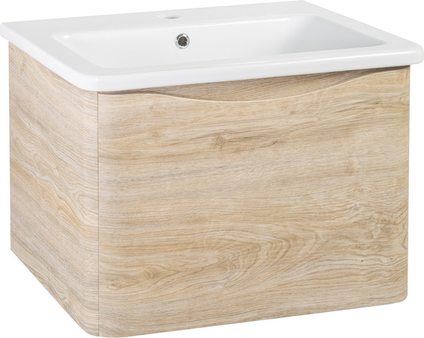 Изображение товара Тумба под умывальник Runo Тоскана 60 (подвесная, светлое дерево)