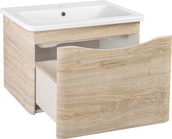 Изображение товара Тумба под умывальник Runo Тоскана 80 (подвесная, светлое дерево)