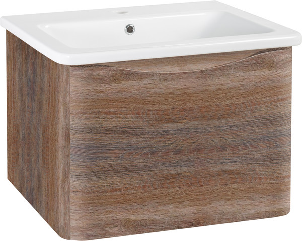 Изображение товара Тумба под умывальник Runo Тоскана 80 (подвесная, темное дерево)