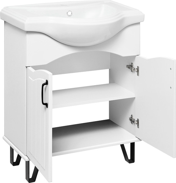 Изображение товара Тумба под умывальник Runo Марсель 65 (напольная, белый)