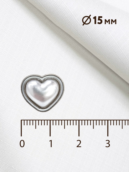 Изображение товара Набор пуговиц Sentex MN-13 15мм / MN-13-15 (24шт, серебристый)