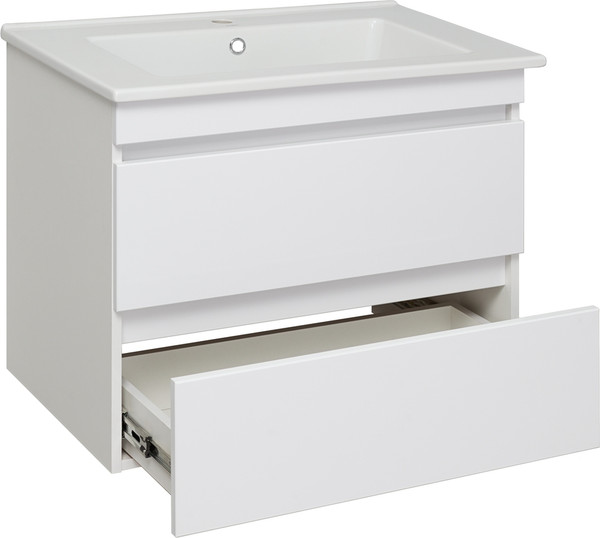 Изображение товара Тумба под умывальник Runo Манхэттен 75 (подвесная, белый)