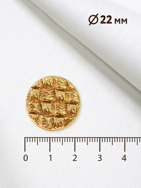 Изображение товара Набор пуговиц Sentex MN-6 22мм / MN-6-22 (12шт, светло-золотой)