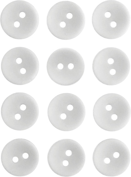 Изображение товара Набор пуговиц Sentex P-001-11.5/2 (12шт, белый)