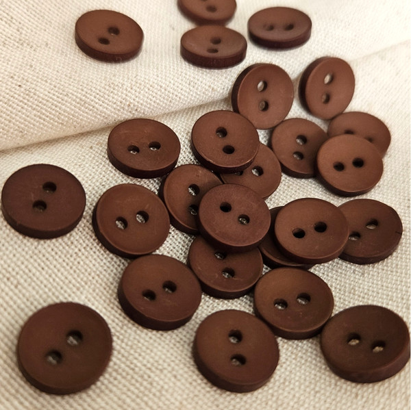 Изображение товара Набор пуговиц Sentex P-001-11.5/2 (12шт, коричневый)