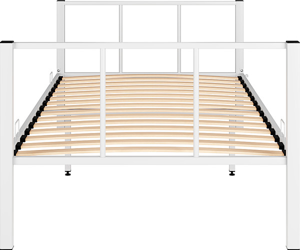 Изображение товара Односпальная кровать Князев Мебель Турнео 1 ТУ1.80.200.Б (белый муар)