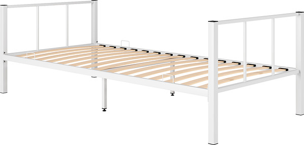 Изображение товара Односпальная кровать Князев Мебель Турнео 1 ТУ1.80.200.Б (белый муар)