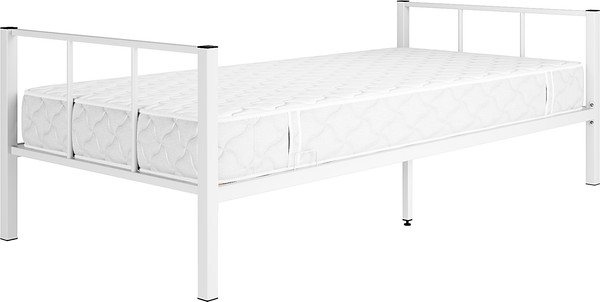 Изображение товара Односпальная кровать Князев Мебель Турнео 1 ТУ1.80.200.Б (белый муар)