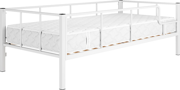 Изображение товара Односпальная кровать Князев Мебель Турнео 1 ТУ1.80.200.Б (белый муар)