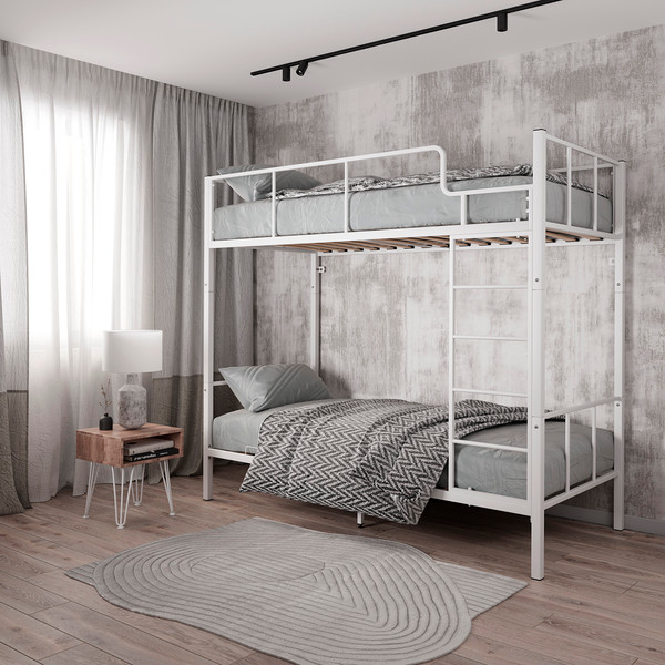 Изображение товара Односпальная кровать Князев Мебель Турнео 1 ТУ1.80.200.Б (белый муар)