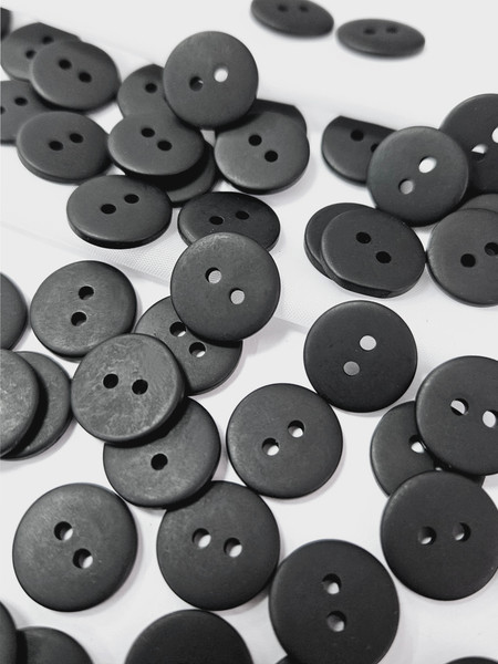 Изображение товара Набор пуговиц Sentex P-002-15/2 (12шт, черный матовый)