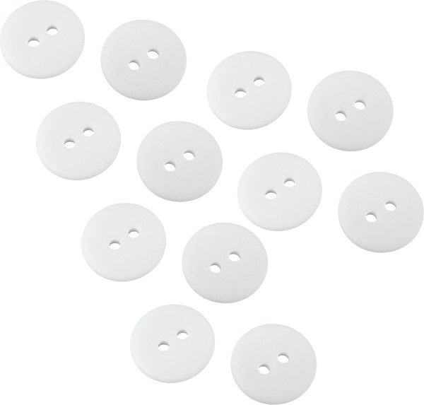 Изображение товара Набор пуговиц Sentex P-002-18/2 (12шт, белый матовый)