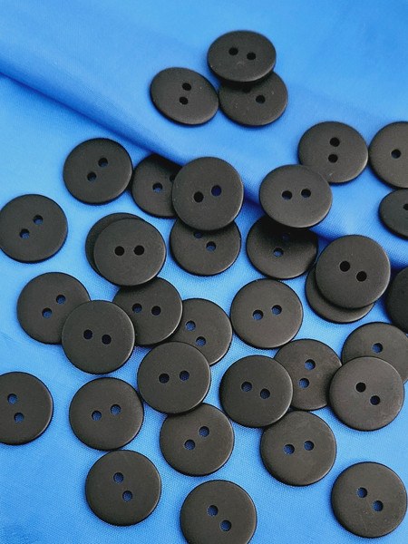 Изображение товара Набор пуговиц Sentex P-002-18/2 (12шт, черный матовый )