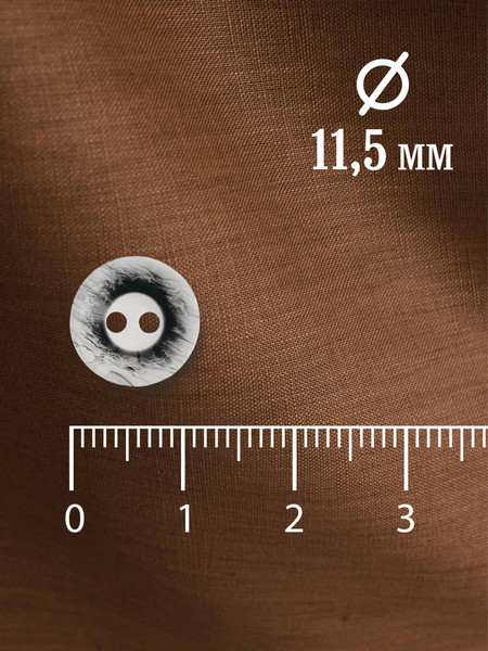 Изображение товара Набор пуговиц Sentex P-A1008 11.5/2 (12шт, белый-графит)