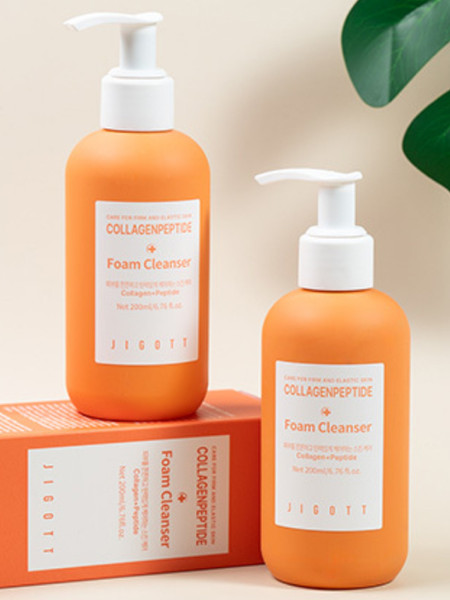 Изображение товара Пенка для умывания Jigott Collagen + Peptide Foam Cleanser (200мл)
