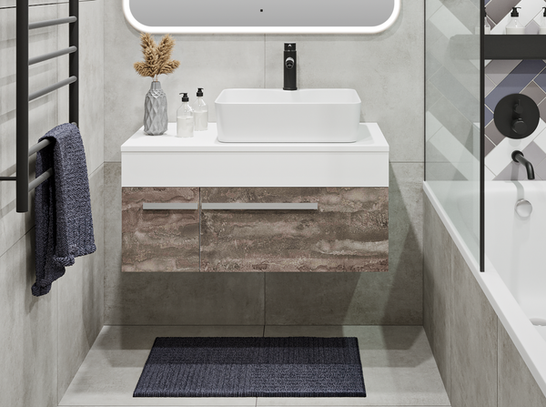 Изображение товара Тумба под умывальник Runo Вудлайн 85 (подвесная, железный камень)