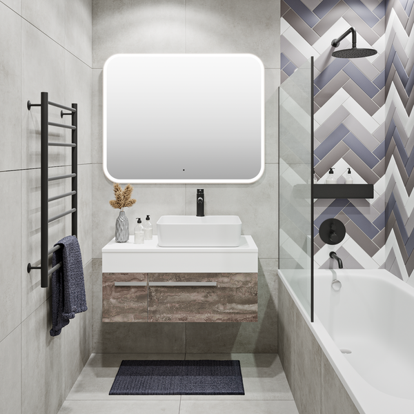 Изображение товара Тумба под умывальник Runo Вудлайн 85 (подвесная, железный камень)