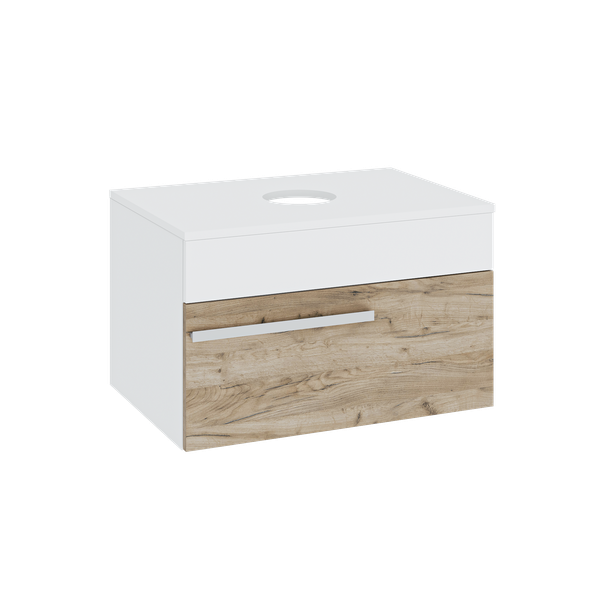 Изображение товара Тумба под умывальник Runo Вудлайн 65 (подвесная, крафтовый дуб)