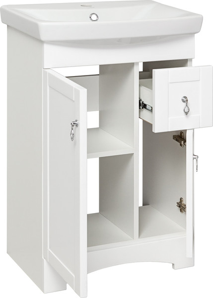 Изображение товара Тумба под умывальник Runo Мерида 55 (напольная, белый)