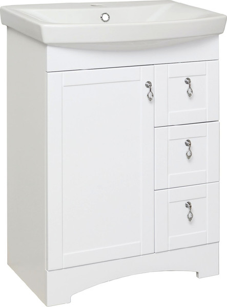 Изображение товара Тумба под умывальник Runo Мерида 60 (напольная, белый)