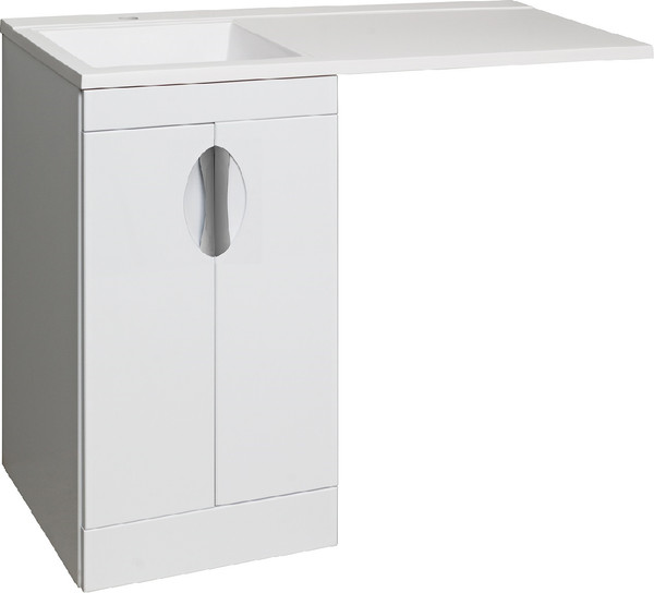 Изображение товара Тумба под умывальник Runo Лира 45 (напольная, белый)