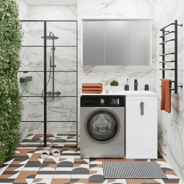 Изображение товара Тумба под умывальник Runo Лира 45 (напольная, белый)