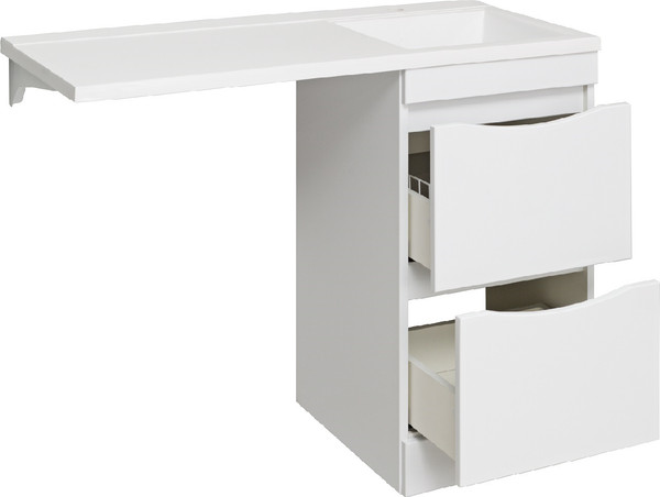 Изображение товара Тумба под умывальник Runo Орион 45 2 ящика (напольная, белый)