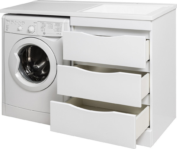 Изображение товара Тумба под умывальник Runo Орион 60 3 ящика (напольная, белый)