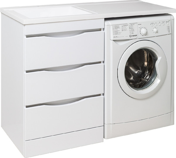 Изображение товара Тумба под умывальник Runo Орион 60 3 ящика (напольная, белый)