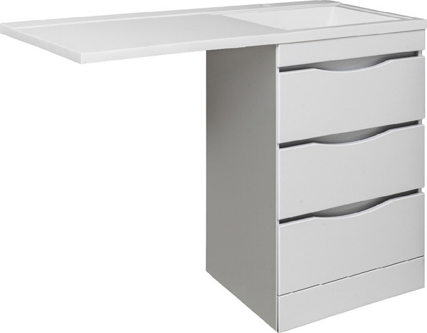 Изображение товара Тумба под умывальник Runo Орион 60 3 ящика (напольная, белый)