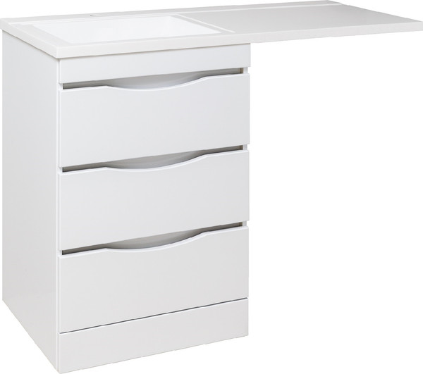 Изображение товара Тумба под умывальник Runo Орион 60 3 ящика (напольная, белый)