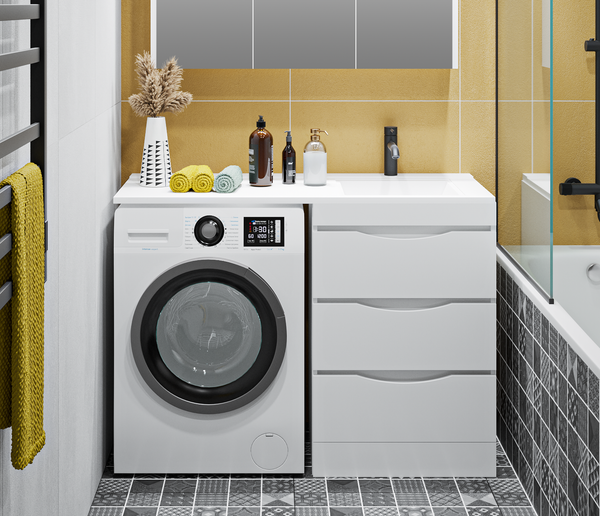 Изображение товара Тумба под умывальник Runo Орион 60 3 ящика (напольная, белый)