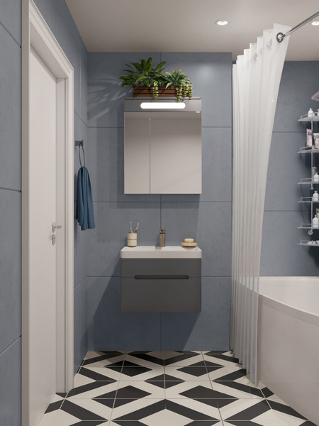 Изображение товара Тумба под умывальник Runo Парма 60 (подвесная, графит)