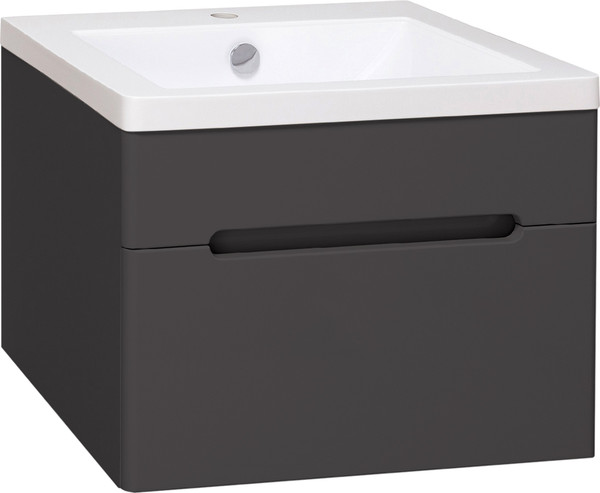 Изображение товара Тумба под умывальник Runo Парма 60 (подвесная, графит)