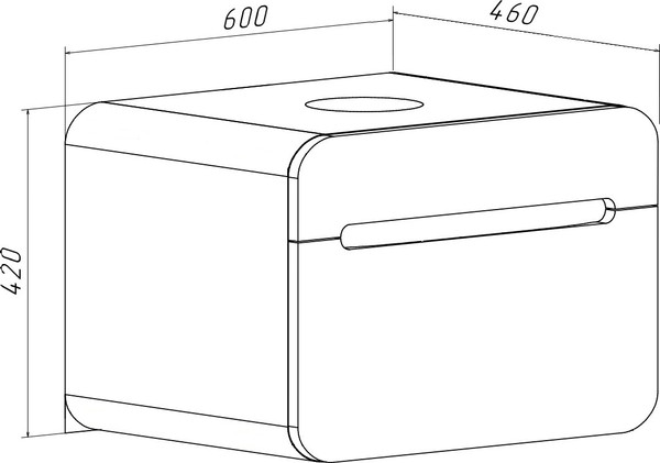 Изображение товара Тумба под умывальник Runo Ницца 60 (подвесная, белый)