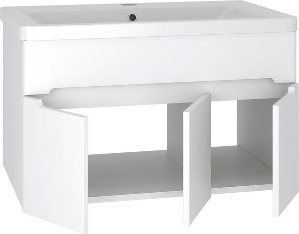 Изображение товара Тумба под умывальник Runo Парма 75 3 двери (подвесная)