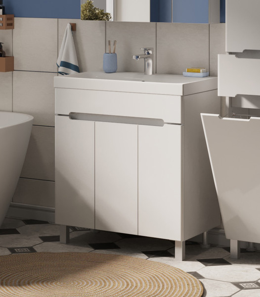 Изображение товара Тумба под умывальник Runo Парма 75 3 двери (напольная)