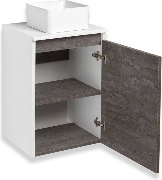 Изображение товара Тумба под умывальник Runo Бари 40 (подвесная, железный камень)