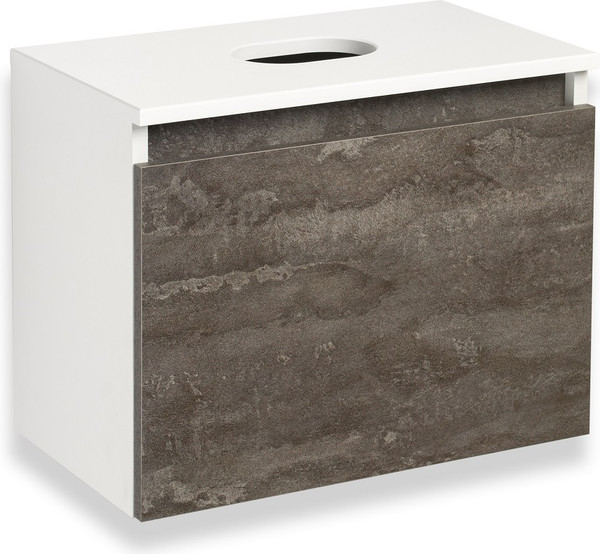 Изображение товара Тумба под умывальник Runo Бари 50 (подвесная, железный камень)