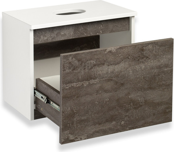 Изображение товара Тумба под умывальник Runo Бари 50 (подвесная, железный камень)