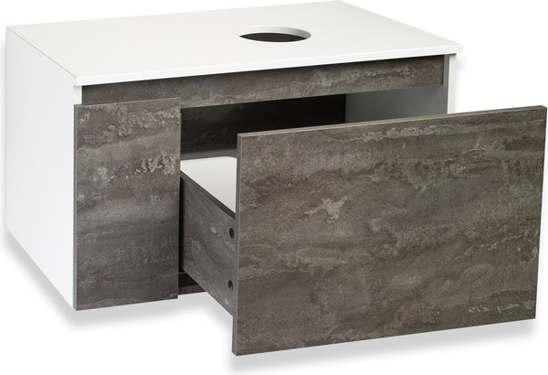 Изображение товара Тумба под умывальник Runo Бари 80 (подвесная, железный камень)