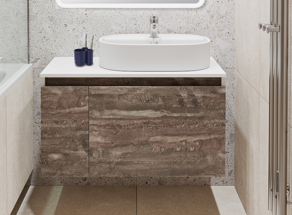 Изображение товара Тумба под умывальник Runo Бари 80 (подвесная, железный камень)