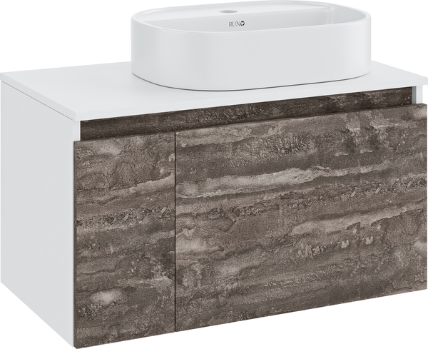 Изображение товара Тумба под умывальник Runo Бари 80 (подвесная, железный камень)